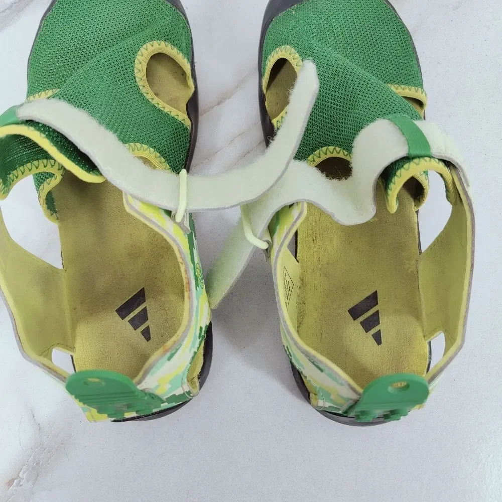 LEGO x Adidas GS Terrex Captain Toey J 'Core Green Glow' Sports Sandals, 4